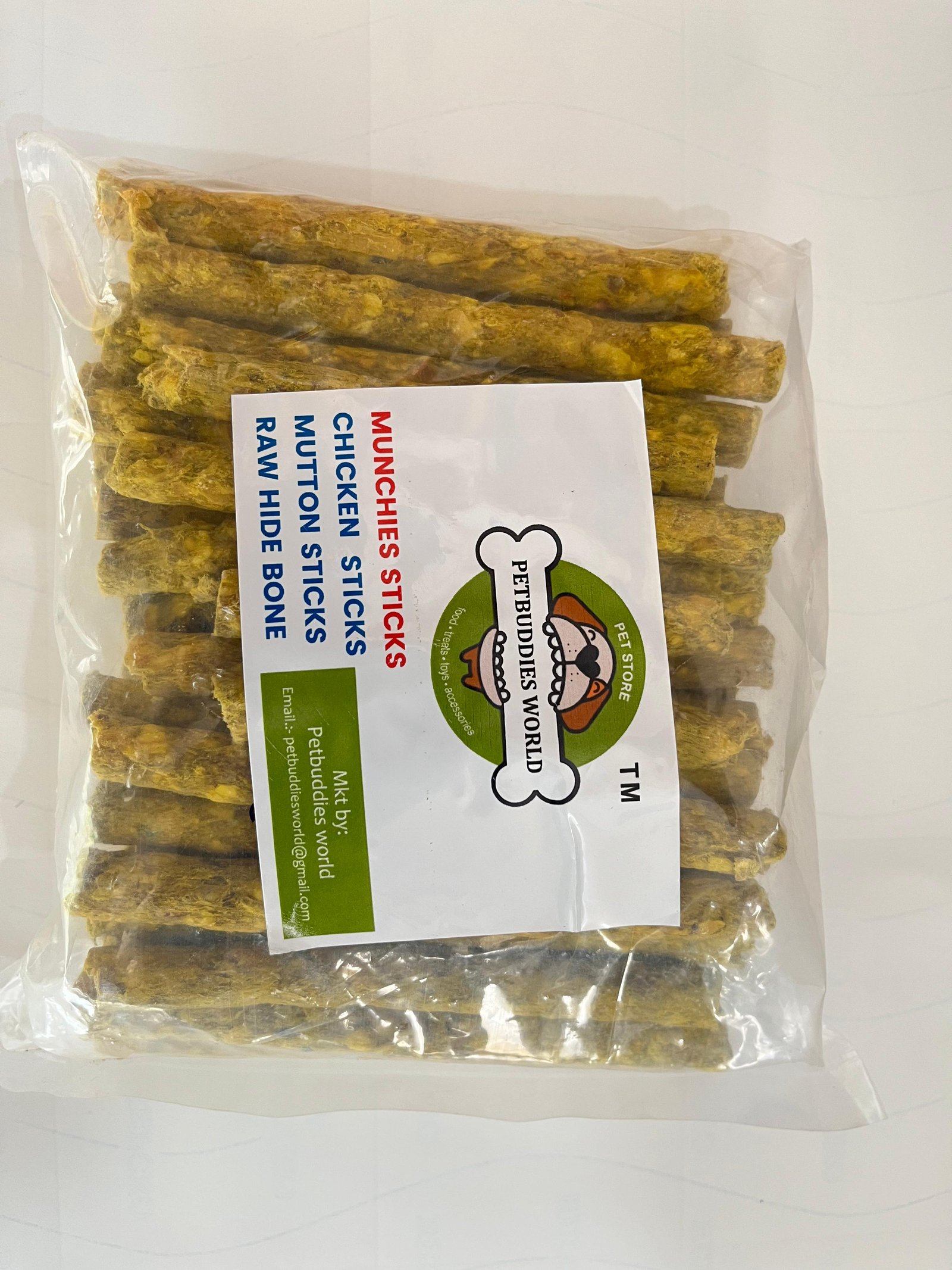 PETBUDDIES WORLD Dog Chew Munchy Sticks Chicken Flavor & Dog Chew Munchy Sticks Mutton Flavor Chicken 1 kg Dry New Born, Senior, Young Dog & Puppy Food